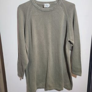 Elegant Olive Crew Neck Sweater